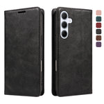 Til Samsung Galaxy A55 5G Pung Etui RFID Blokerende Kortpladser Stativ Magnetisk Lukning Læder Telefoncover