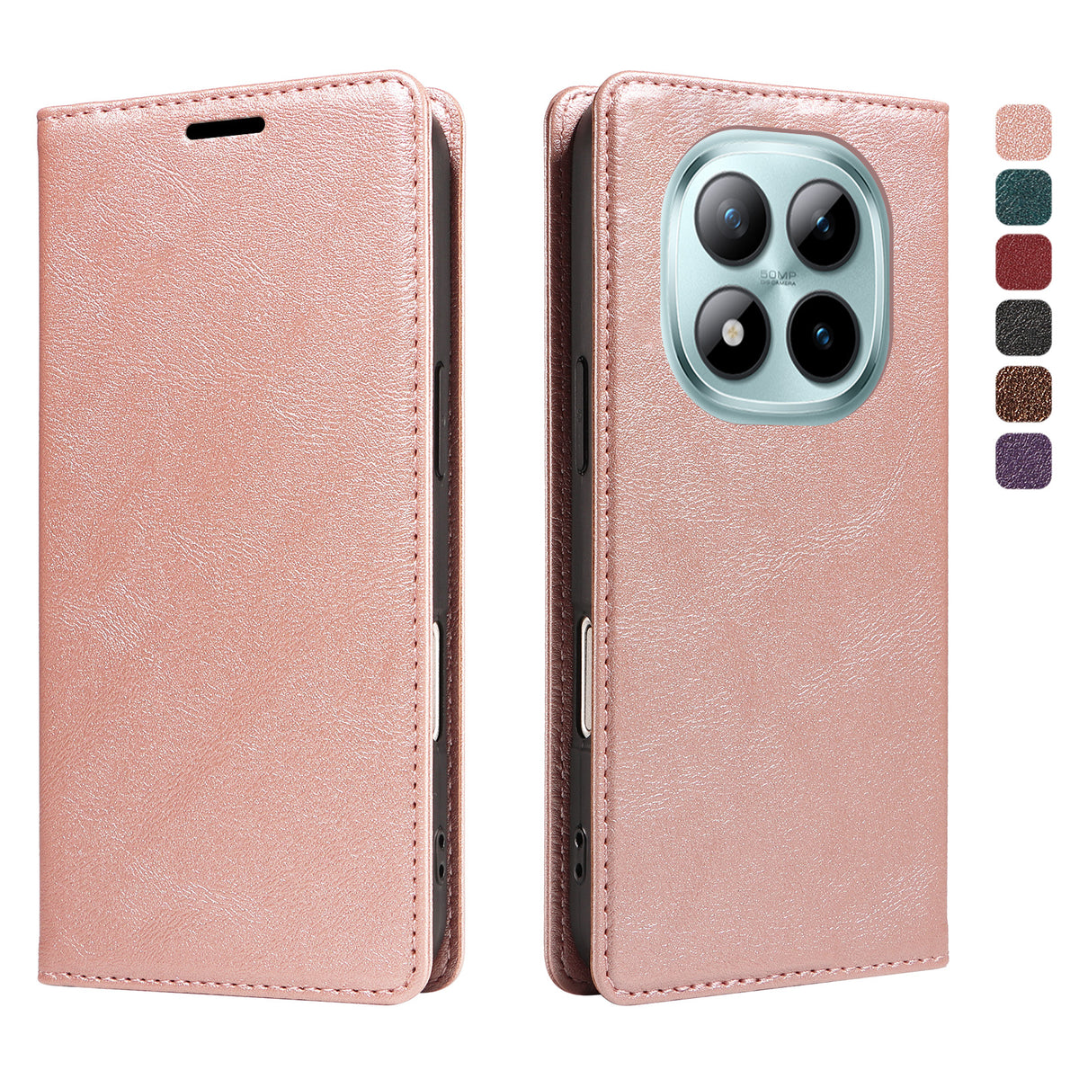 For Xiaomi Poco M8 Pro 5G / Xiaomi Redmi Note 15 Pro+ 5G (Global) Wallet Case RFID Blocking Card Slots Stand Magnetic Closure Leather Phone Cover