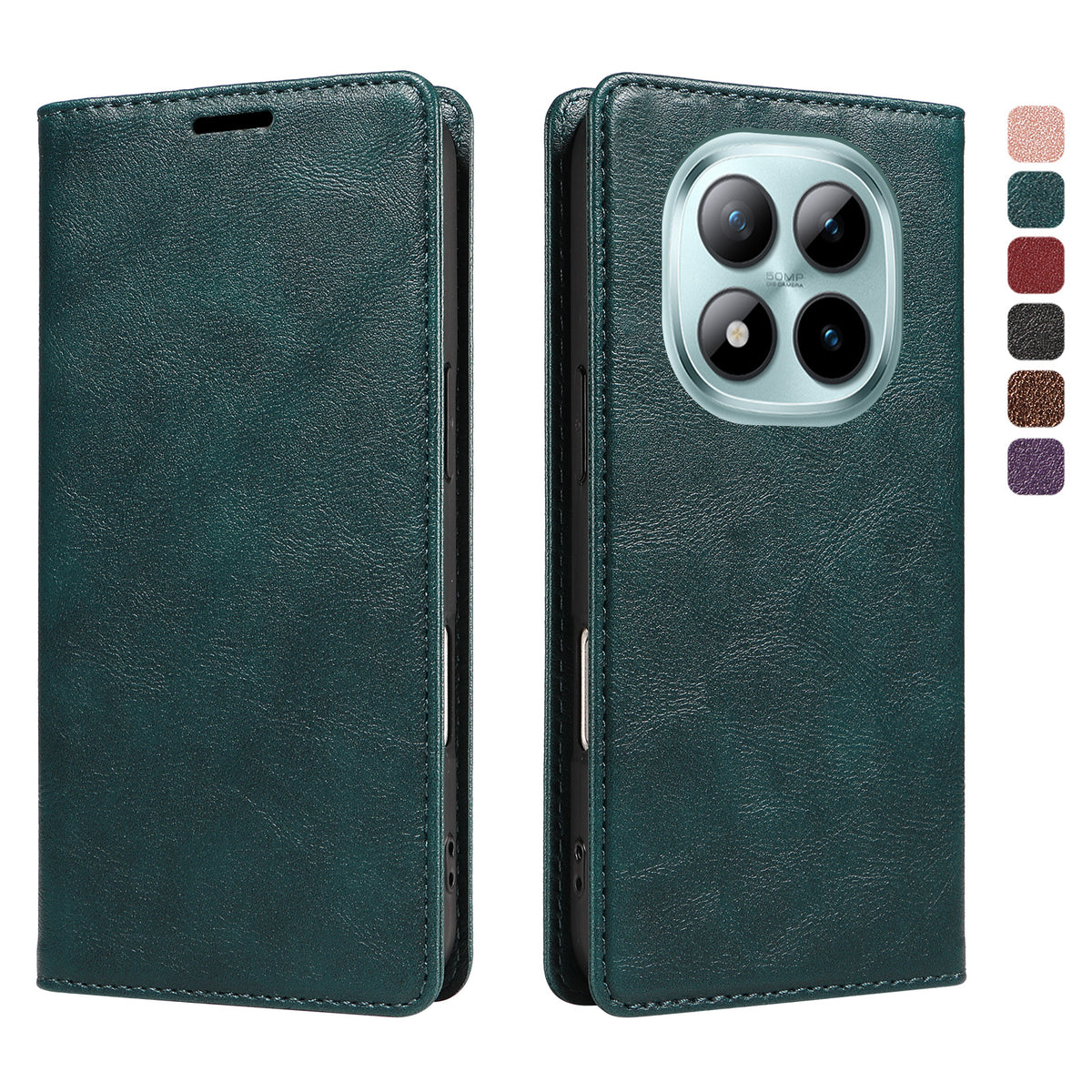 For Xiaomi Poco M8 Pro 5G / Xiaomi Redmi Note 15 Pro+ 5G (Global) Wallet Case RFID Blocking Card Slots Stand Magnetic Closure Leather Phone Cover