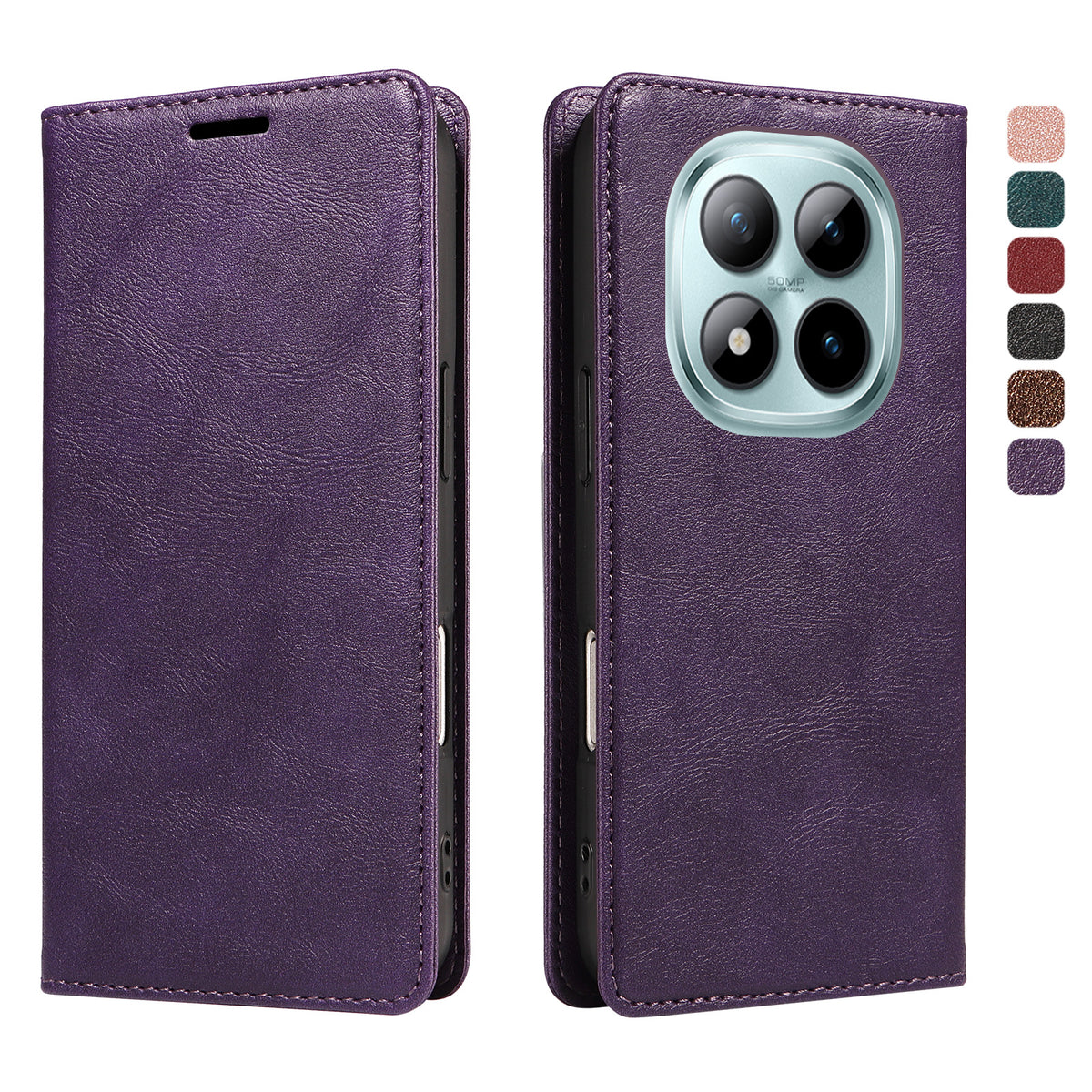 For Xiaomi Poco M8 Pro 5G / Xiaomi Redmi Note 15 Pro+ 5G (Global) Wallet Case RFID Blocking Card Slots Stand Magnetic Closure Leather Phone Cover