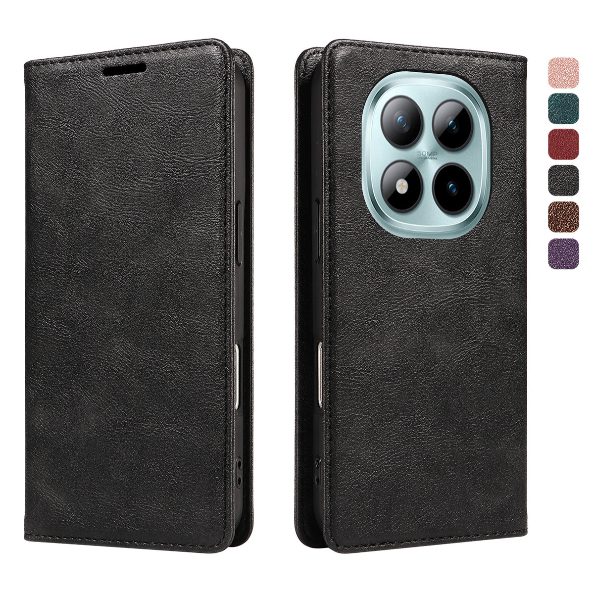 For Xiaomi Poco M8 Pro 5G / Xiaomi Redmi Note 15 Pro+ 5G (Global) Wallet Case RFID Blocking Card Slots Stand Magnetic Closure Leather Phone Cover