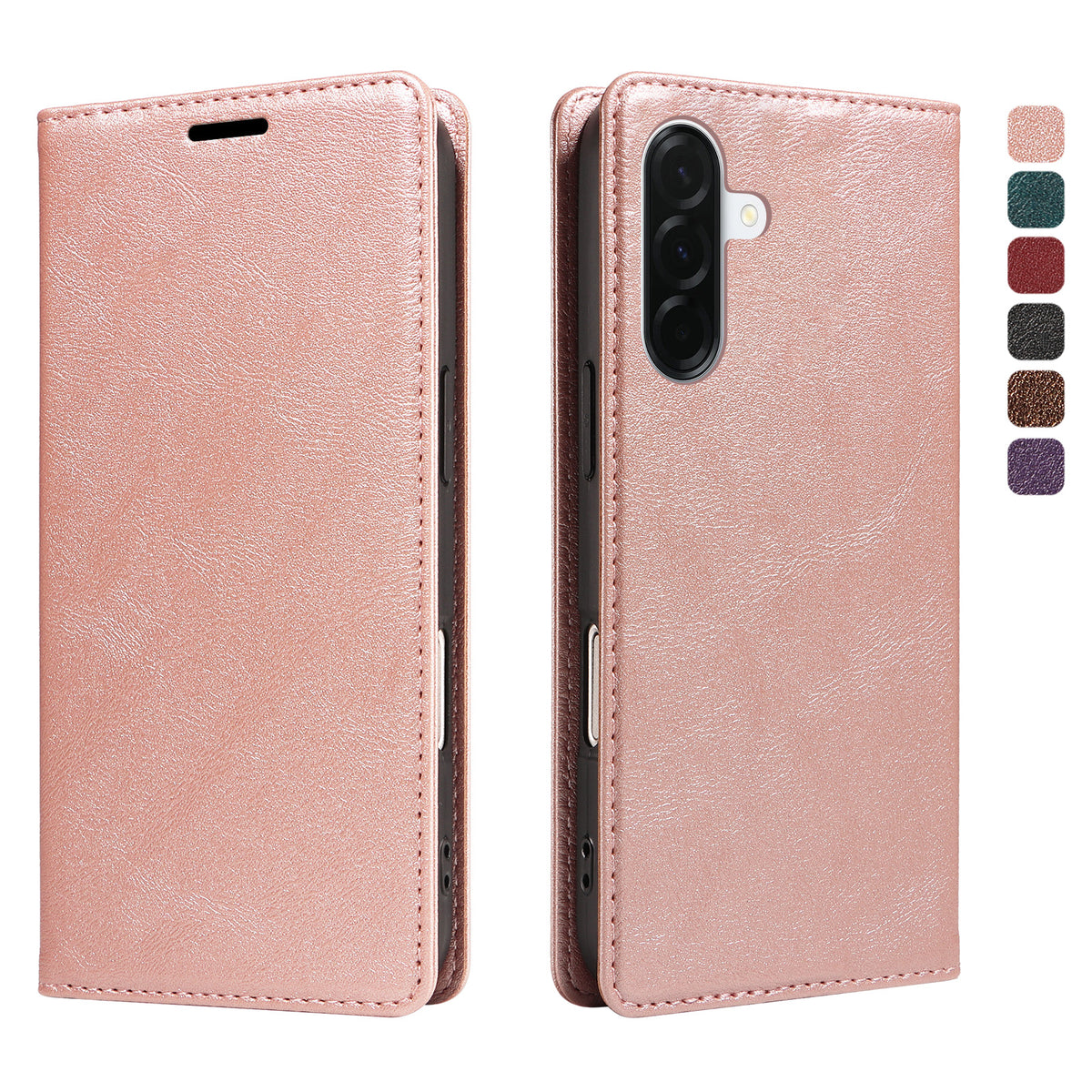 For Samsung Galaxy A37 5G Wallet Case RFID Blocking Card Slots Stand Magnetic Closure Leather Phone Cover