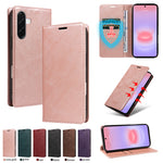 For Samsung Galaxy A37 5G Wallet Case RFID Blocking Card Slots Stand Magnetic Closure Leather Phone Cover