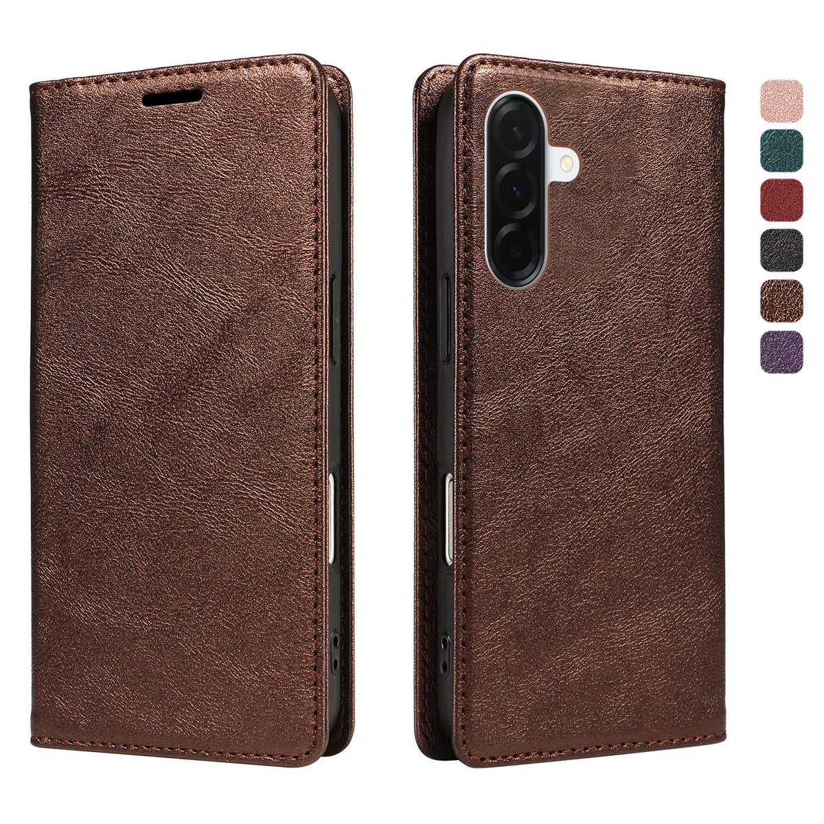 For Samsung Galaxy A37 5G Wallet Case RFID Blocking Card Slots Stand Magnetic Closure Leather Phone Cover