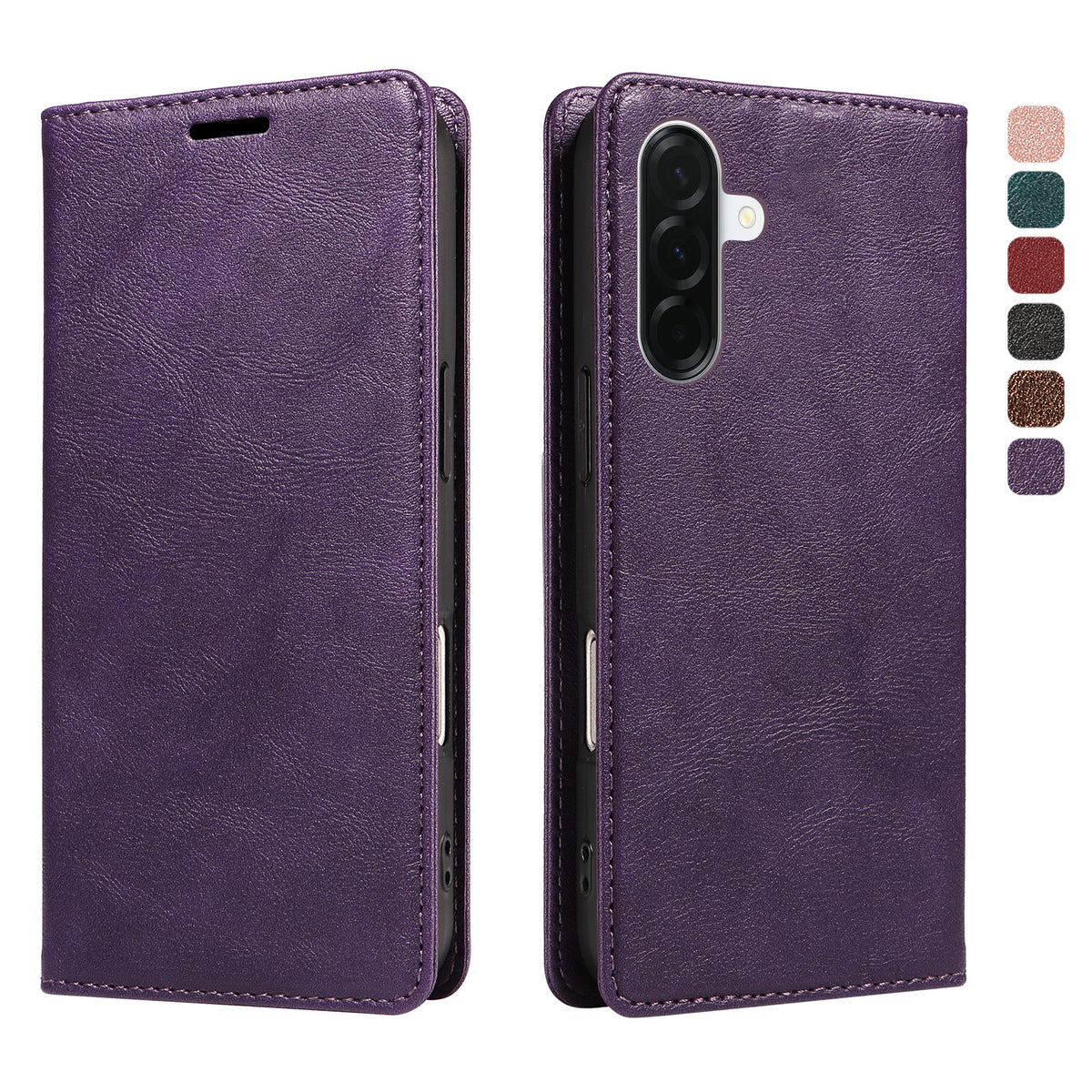 For Samsung Galaxy A37 5G Wallet Case RFID Blocking Card Slots Stand Magnetic Closure Leather Phone Cover