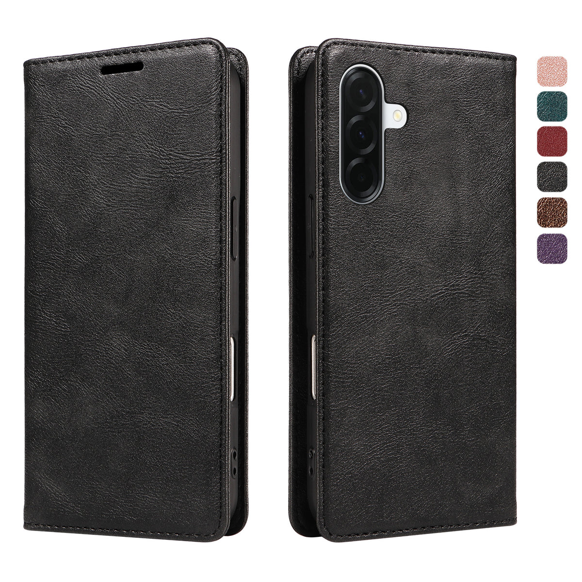 For Samsung Galaxy A37 5G Wallet Case RFID Blocking Card Slots Stand Magnetic Closure Leather Phone Cover