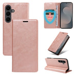 For Samsung Galaxy S25 FE Wallet Case RFID Blocking Card Slots Stand Magnetic Closure Leather Phone Cover