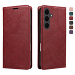 For Samsung Galaxy S25 FE Wallet Case RFID Blocking Card Slots Stand Magnetic Closure Leather Phone Cover