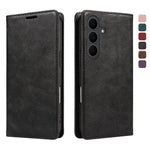 For Samsung Galaxy S25 FE Wallet Case RFID Blocking Card Slots Stand Magnetic Closure Leather Phone Cover