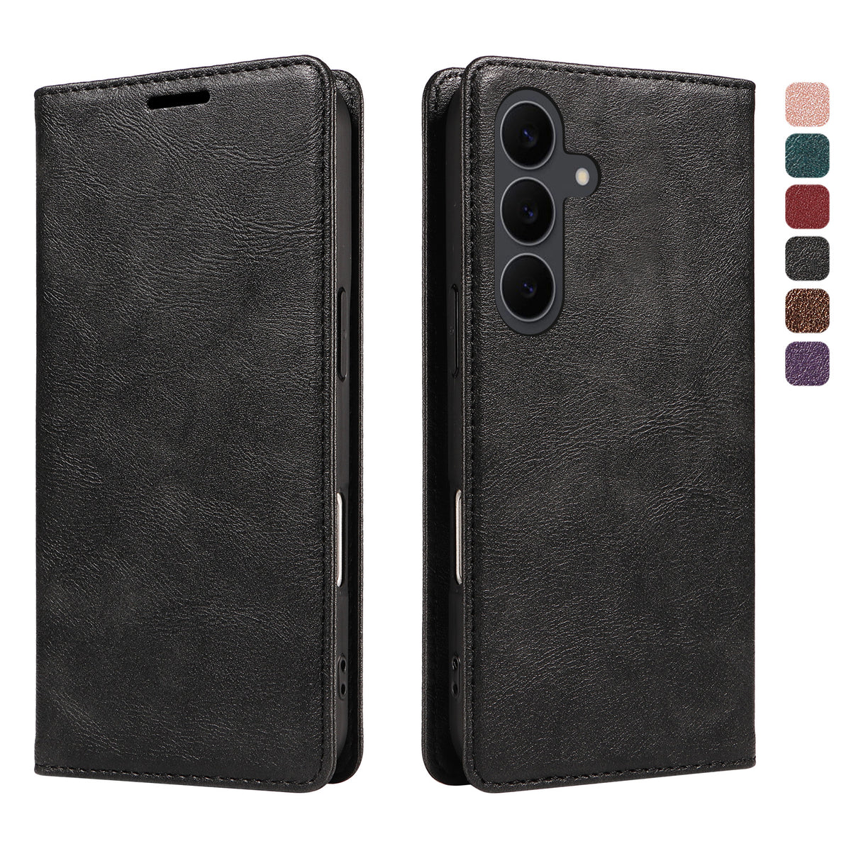 For Samsung Galaxy S25 FE Wallet Case RFID Blocking Card Slots Stand Magnetic Closure Leather Phone Cover