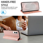 Til Samsung Galaxy S25 Edge Pung Etui RFID Blokerende Kortpladser Stativ Magnetisk Lukning Læder Telefoncover