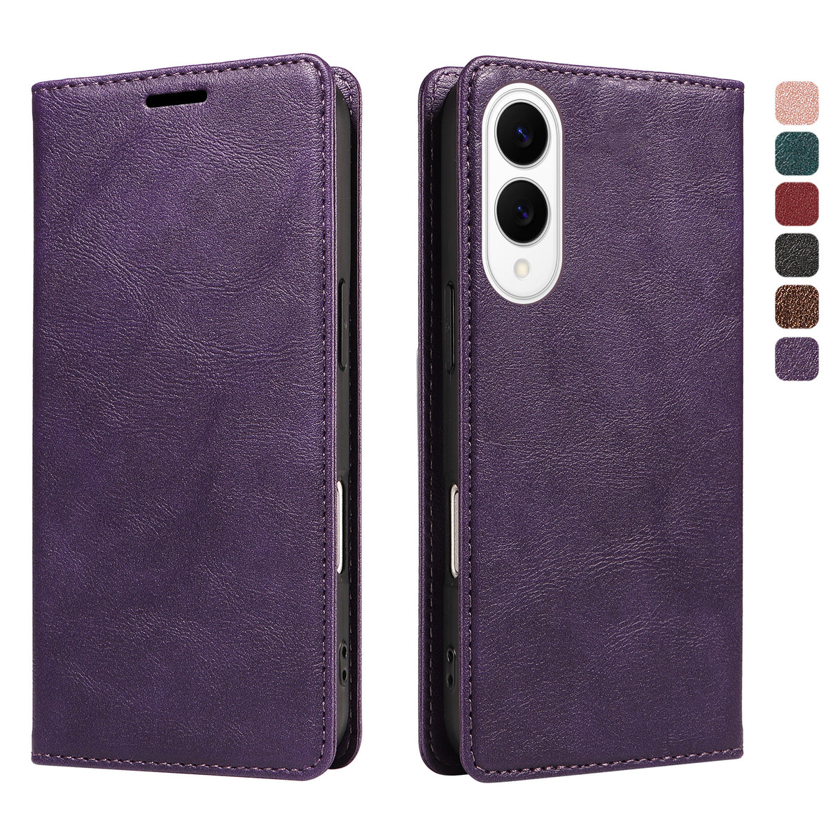 For Samsung Galaxy S25 Edge Wallet Case RFID Blocking Card Slots Stand Magnetic Closure Leather Phone Cover