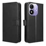 Xiaomi Redmi Note 17 4G (Global) / Note 17 5G (Global) / Note 17 (Indien/Kina) 5G Läderplånboksfodral med rem, diamantstruktur, mobilskal