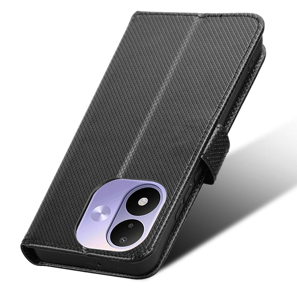 Xiaomi Redmi Note 17 4G (Global) / Note 17 5G (Global) / Note 17 (Indien/Kina) 5G Läderplånboksfodral med rem, diamantstruktur, mobilskal