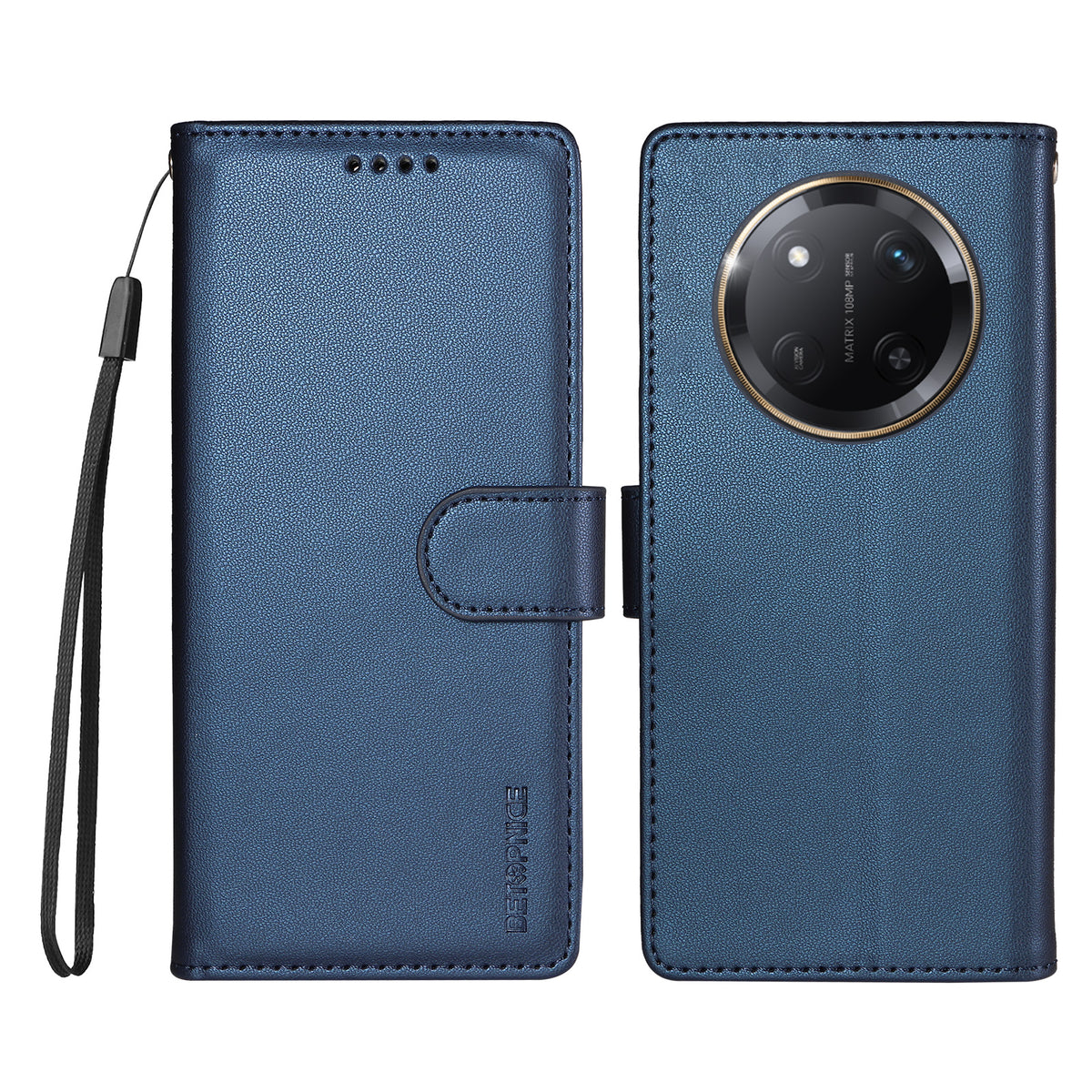 BETOPNICE for Honor Magic7 Lite 5G / Honor X9c 5G / Honor X60 Pro 5G 006 Case RFID Blocking Wallet Stand Leather Phone Cover with Wrist Strap