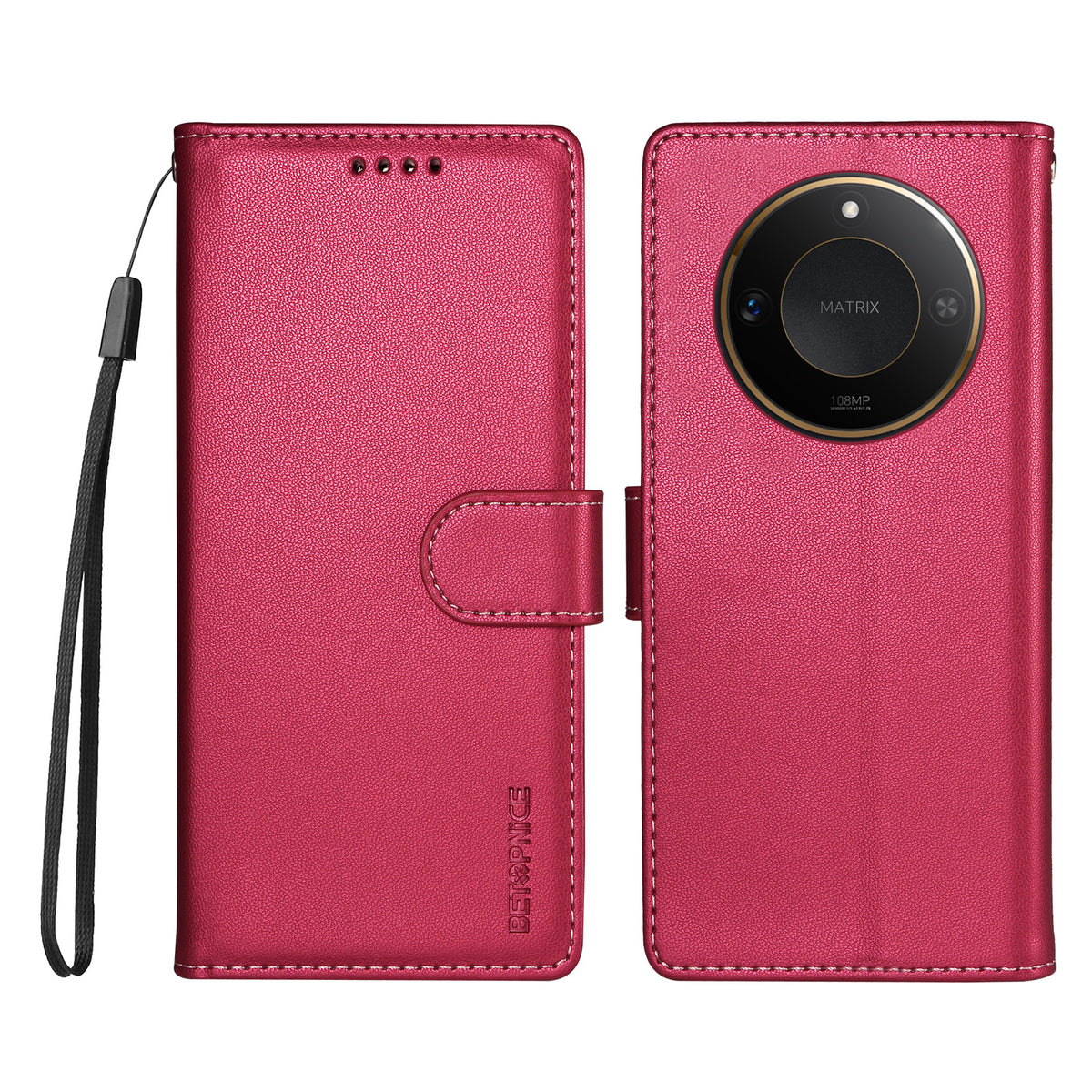 BETOPNICE for Honor X9c Smart 5G / Honor X60 5G 006 Case RFID Blocking Wallet Stand Leather Phone Cover with Wrist Strap