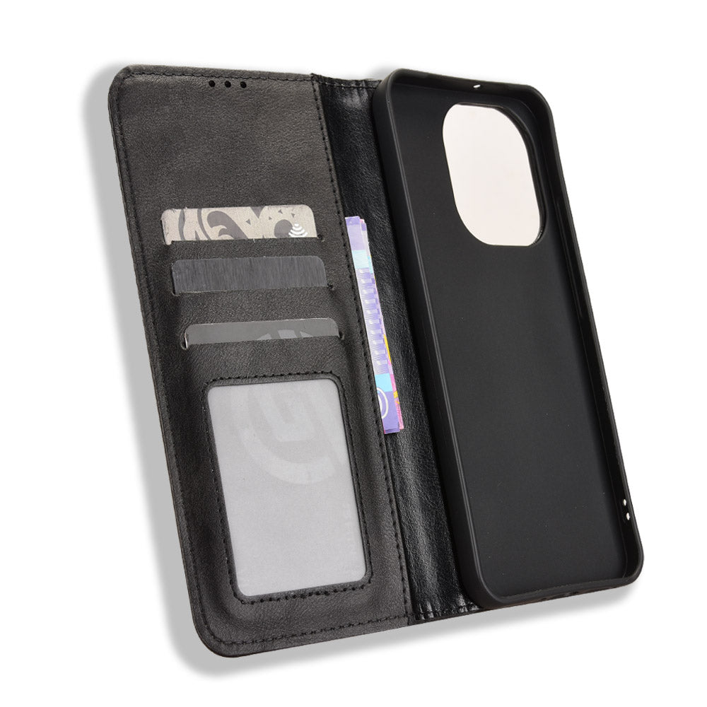 For Xiaomi Redmi Note 17 4G (Global) / Note 17 5G (Global) / Note 17 (India / China) 5G Leather Case Wallet Stand Retro Texture Phone Cover