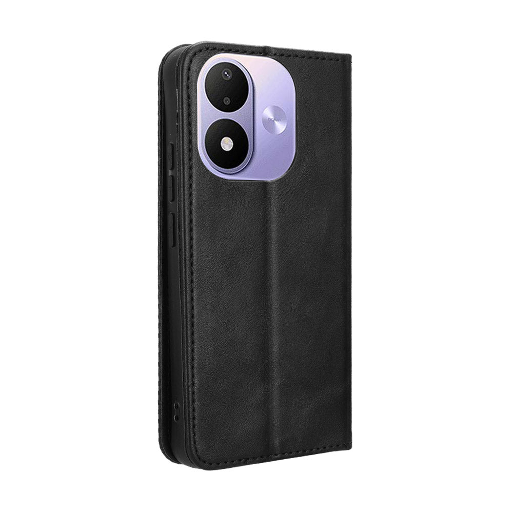 For Xiaomi Redmi Note 17 4G (Global) / Note 17 5G (Global) / Note 17 (India / China) 5G Leather Case Wallet Stand Retro Texture Phone Cover