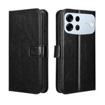 For Oppo A7 Pro Max 5G PU Leather Case with Strap Crazy Horse Texture Phone Wallet Cover