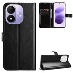 For Xiaomi Redmi Note 17 4G (Global) / Note 17 5G (Global) / Note 17 (India / China) 5G PU Leather Case with Strap Crazy Horse Texture Phone Wallet Cover
