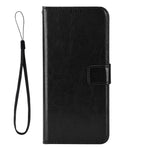 For Xiaomi Redmi Note 17 4G (Global) / Note 17 5G (Global) / Note 17 (India / China) 5G PU Leather Case with Strap Crazy Horse Texture Phone Wallet Cover
