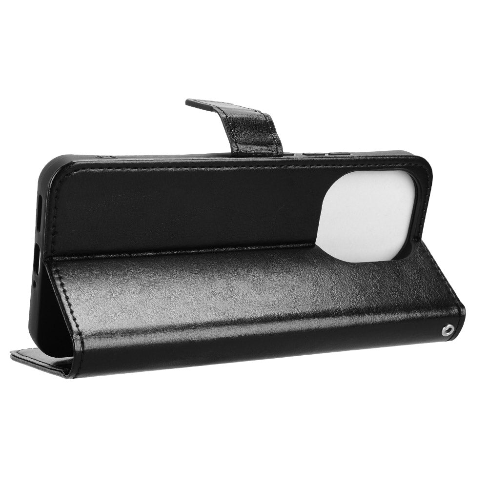 For Xiaomi Redmi Note 17 4G (Global) / Note 17 5G (Global) / Note 17 (India / China) 5G PU Leather Case with Strap Crazy Horse Texture Phone Wallet Cover