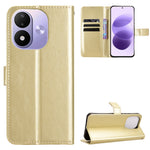 For Xiaomi Redmi Note 17 4G (Global) / Note 17 5G (Global) / Note 17 (India / China) 5G PU Leather Case with Strap Crazy Horse Texture Phone Wallet Cover