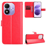 For Xiaomi Redmi Note 17 4G (Global) / Note 17 5G (Global) / Note 17 (India / China) 5G PU Leather Case with Strap Crazy Horse Texture Phone Wallet Cover