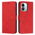 For Xiaomi Redmi Note 17 4G (Global) / Note 17 5G (Global) / Note 17 (India / China) 5G Stand Case PU Leather Phone Cover Imprinted Heart Pattern