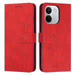 For Xiaomi Redmi Note 17 Pro Max 5G / Note 17 Pro+ 5G Stand Case PU Leather Phone Cover Imprinted Heart Pattern