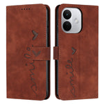 For Xiaomi Redmi Note 17 Pro 5G Stand Case PU Leather Phone Cover Imprinted Heart Pattern