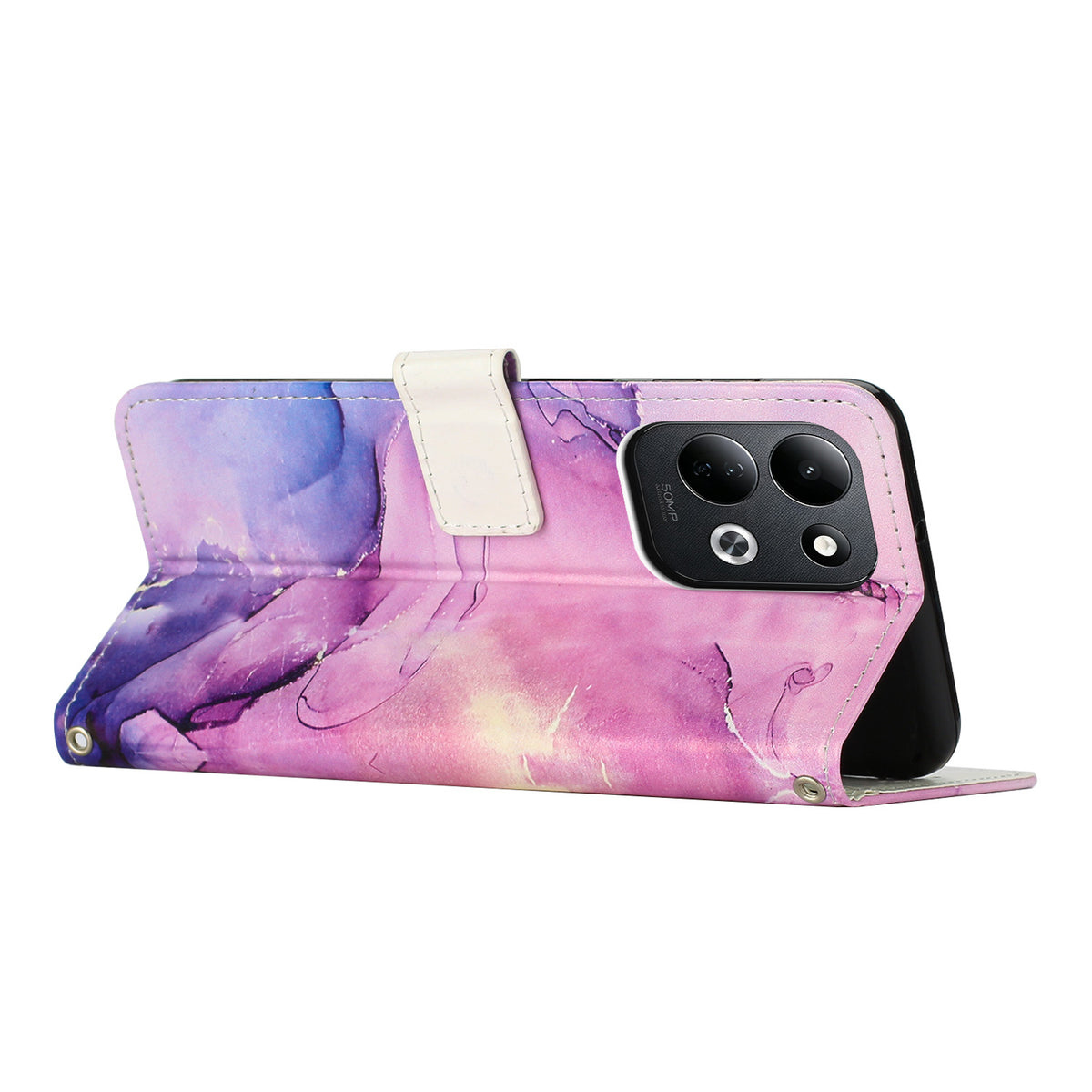 For Xiaomi Redmi 17 5G / Xiaomi Redmi 17 4G Stand Case Marble Pattern PU Leather Wallet Phone Cover