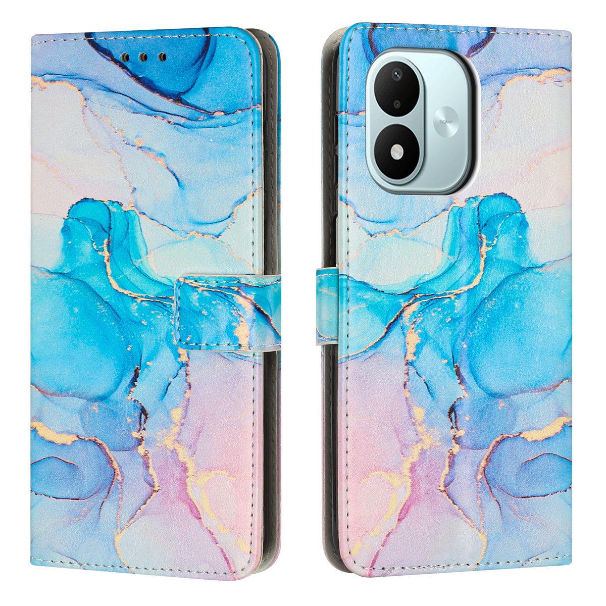 For Xiaomi Redmi Note 17 4G (Global) / Note 17 5G (Global) / Note 17 (India / China) 5G Case Stand Case Marble Pattern PU Leather Wallet Phone Cover