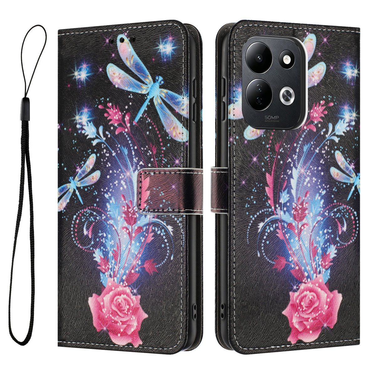 For Xiaomi Redmi 17 5G / Xiaomi Redmi 17 4G Wallet Case Pattern Printing PU Leather Phone Cover with Lanyard