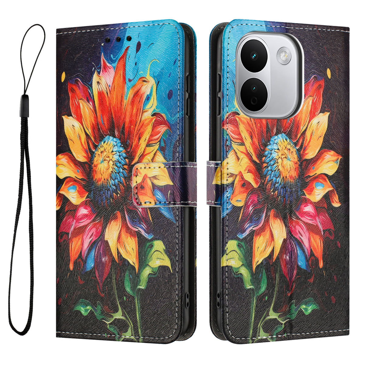 For Xiaomi Redmi Note 17 Pro Max 5G / Note 17 Pro+ 5G Wallet Case Pattern Printing PU Leather Phone Cover with Lanyard