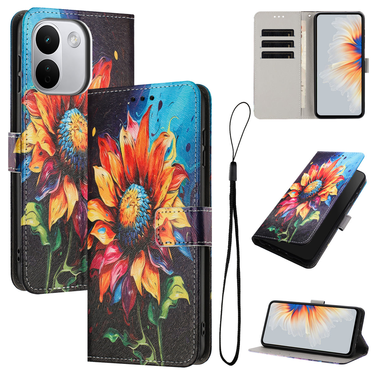 For Xiaomi Redmi Note 17 Pro Max 5G / Note 17 Pro+ 5G Wallet Case Pattern Printing PU Leather Phone Cover with Lanyard