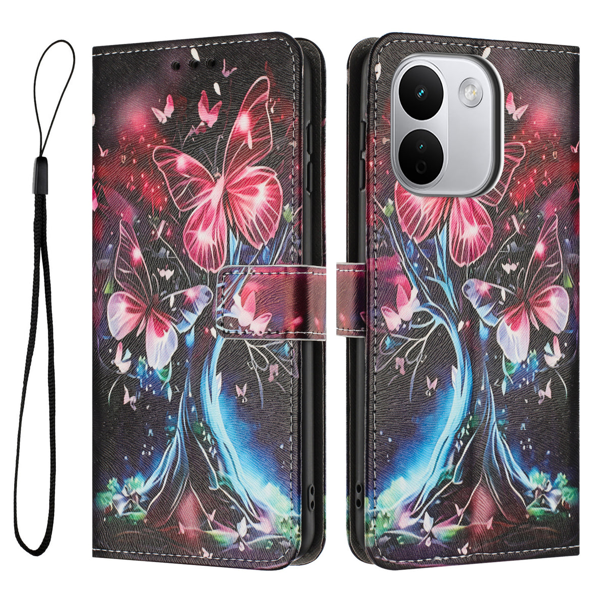 For Xiaomi Redmi Note 17 Pro Max 5G / Note 17 Pro+ 5G Wallet Case Pattern Printing PU Leather Phone Cover with Lanyard