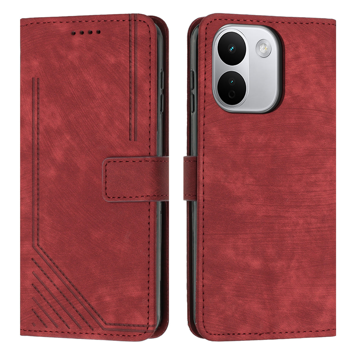 For Xiaomi Redmi Note 17 Pro Max 5G / Note 17 Pro+ 5G Stand Case Imprinted Lines Leather Phone Cover