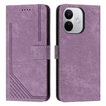 For Xiaomi Redmi Note 17 Pro 5G Stand Case Imprinted Lines Leather Phone Cover