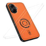 WANLONFENG for Xiaomi Redmi Turbo 4 Pro 5G KJB1 Series Magnetic Case with 2Pcs Tempered Glass Screen Protector Tech Fabric Texture PC+TPU Phone Cover
