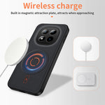 WANLONFENG for Xiaomi Poco M8 Pro 5G / Xiaomi Redmi Note 15 Pro+ 5G (Global) KJB1 Series Magnetic Case with 2Pcs Tempered Glass Screen Protector Tech Fabric Texture PC+TPU Phone Cover