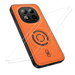 WANLONFENG for Xiaomi Poco M8 Pro 5G / Xiaomi Redmi Note 15 Pro+ 5G (Global) KJB1 Series Magnetic Case with 2Pcs Tempered Glass Screen Protector Tech Fabric Texture PC+TPU Phone Cover