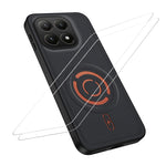 WANLONFENG for Xiaomi 15T KJB1 Series Magnetic Case with 2Pcs Tempered Glass Screen Protector Tech Fabric Texture PC+TPU Phone Cover