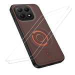WANLONFENG for Xiaomi 15T KJB1 Series Magnetic Case with 2Pcs Tempered Glass Screen Protector Tech Fabric Texture PC+TPU Phone Cover