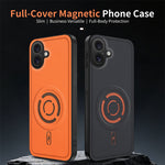 WANLONFENG til iPhone 17 KJB1 Series Magnetisk Cover med 2 stk. Hærdet Glas Skærmbeskytter Tech Fabric Texture PC+TPU Telefoncover
