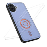 WANLONFENG til iPhone 17 KJB1 Series Magnetisk Cover med 2 stk. Hærdet Glas Skærmbeskytter Tech Fabric Texture PC+TPU Telefoncover