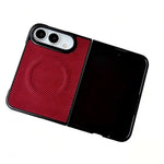 WANLONFENG for iPhone Fold TQ Series Magnetic Case Carbon Fiber Texture PC TPU Phone Cover (Big Lens Hole)