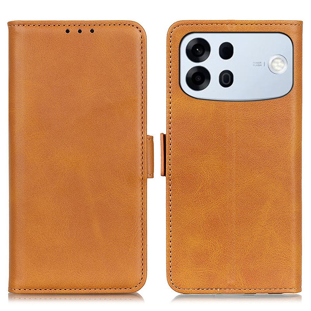 Til Oppo A7 Pro Max 5G Cover Stativ Koskind Tekstur PU Læder Telefoncover