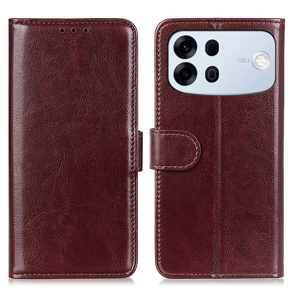 For Oppo A7 Pro Max 5G Case Crazy Horse Texture PU Leather Phone Stand Cover