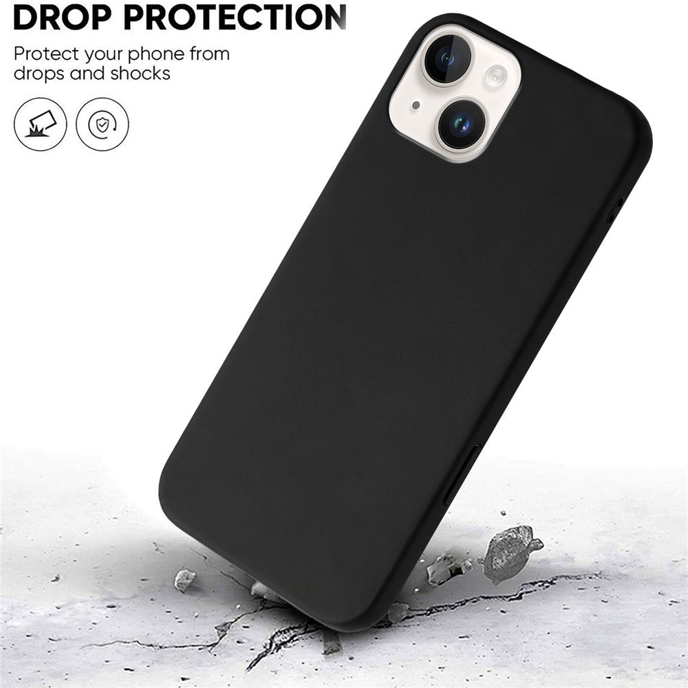 For iPhone 15 Case Soft TPU Anti-Drop Non-Slip Texture Phone Cover